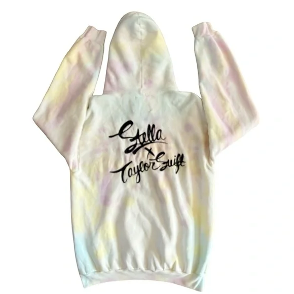 Stella x Taylor Swift tie dye embroidered lyric hoodie Size Medium